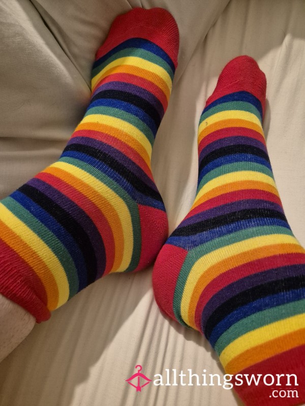 Rainbow Striped Socks