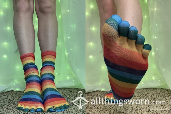 Rainbow Toe Socks