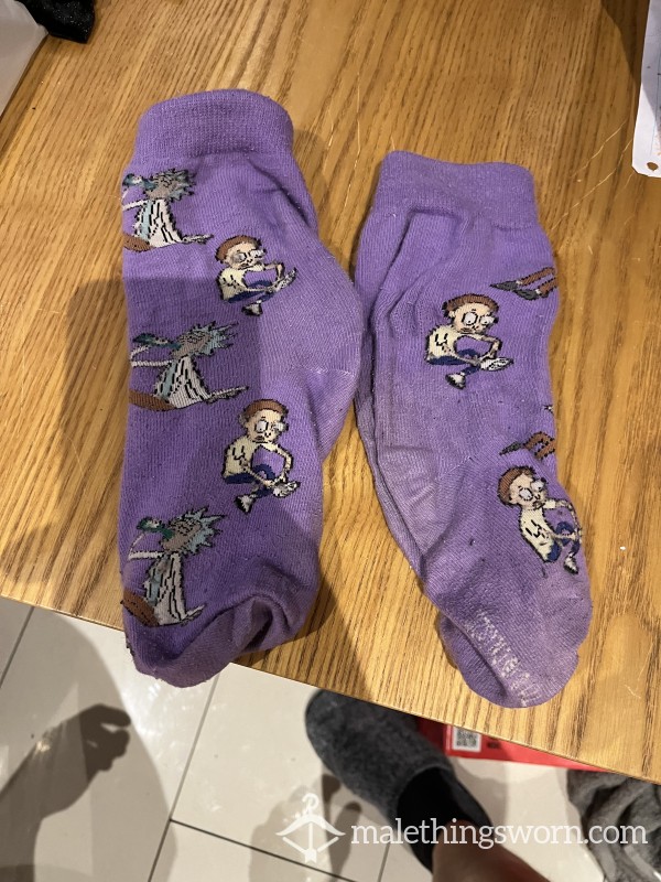 Rancid Rick And Morty Purple Socks