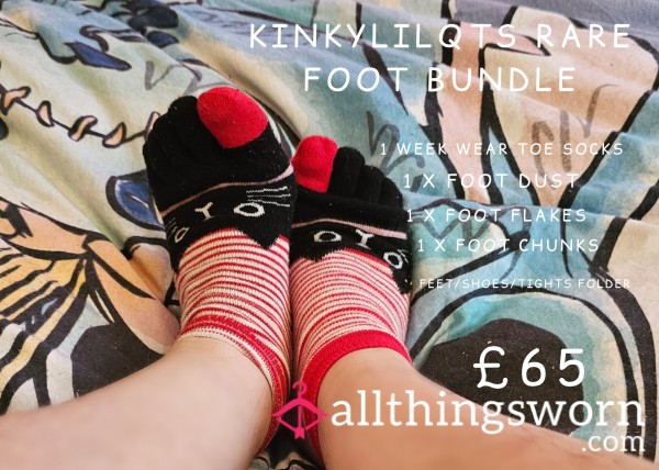 Rare KinkylilQTs Physical Foot Fetish Bundle