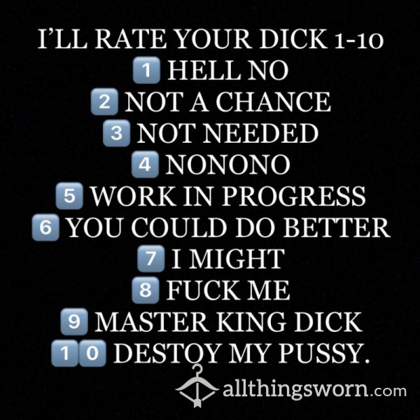 Rate Your 🍆d*ck🍆