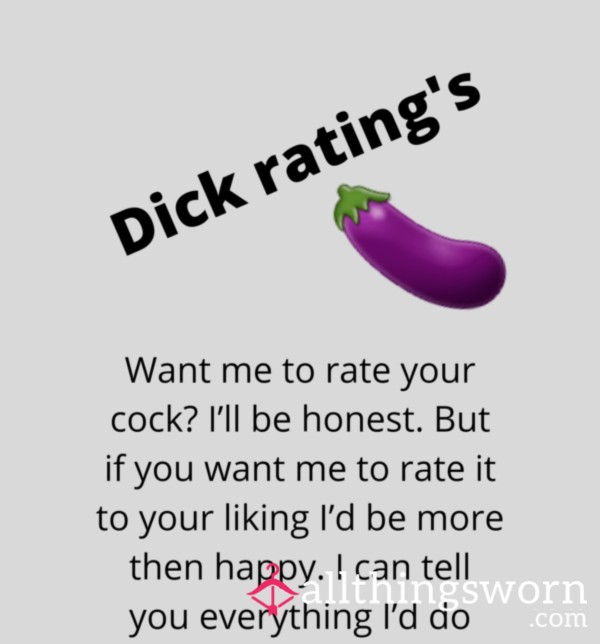 Rating Your D*ck