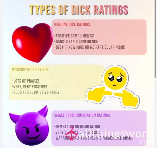 Rating Your Dirty Little 🍆