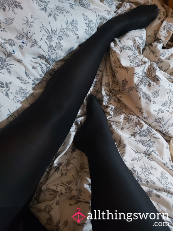 ***READY*** Stinky Cheesy Work Black Tights