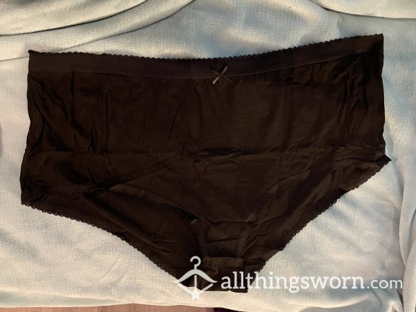 Black Cotton Knickers