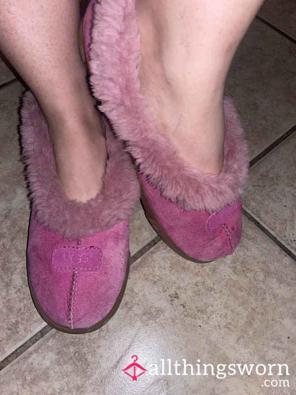 Real Ugg Brand Slippers Well Worn