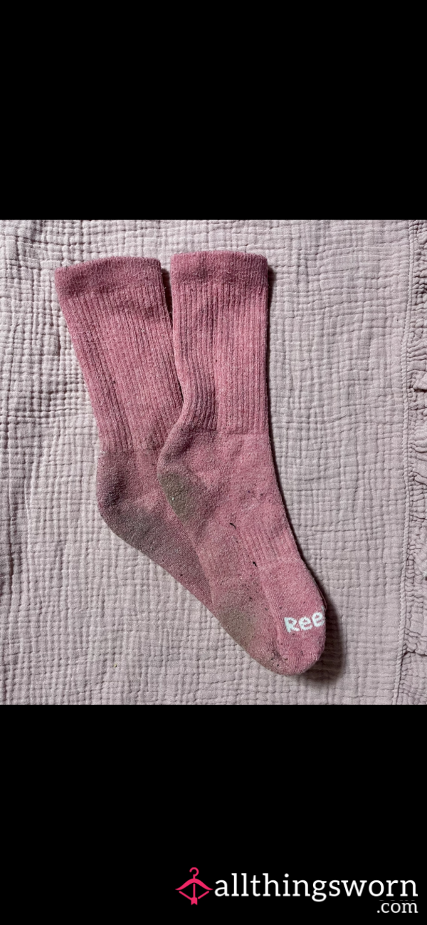 Rebook Pink Crew Socks