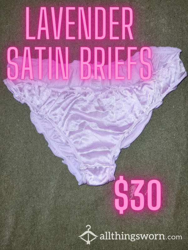 Lavender Satin Briefs