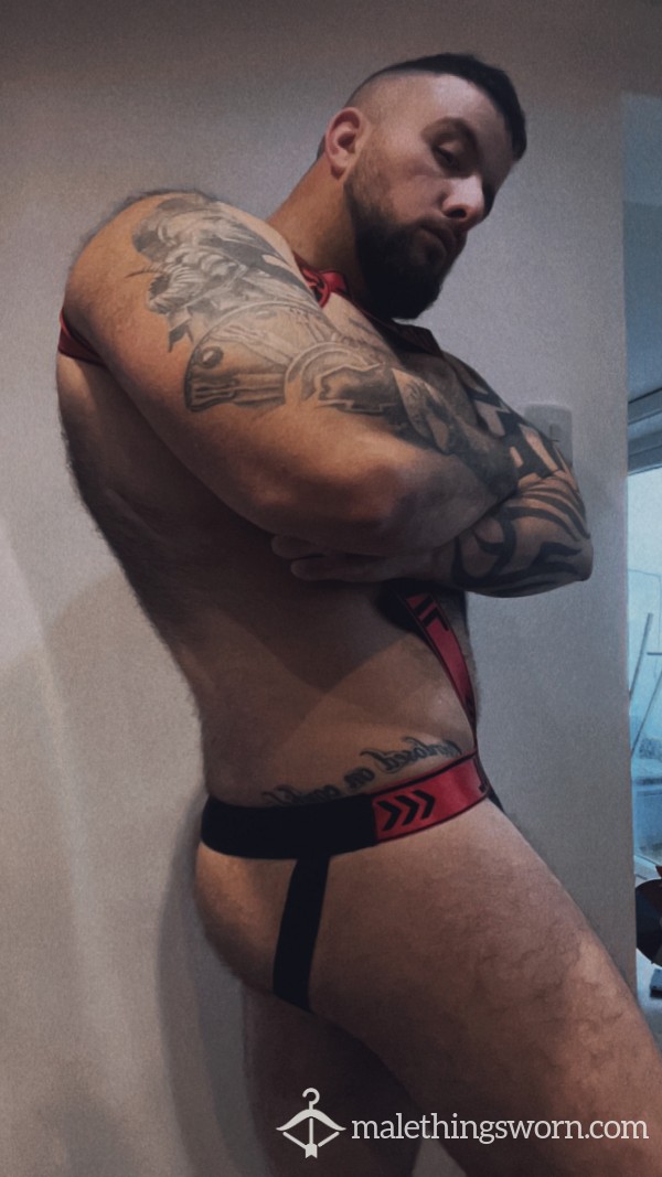 Red And Black Strapped Jocks