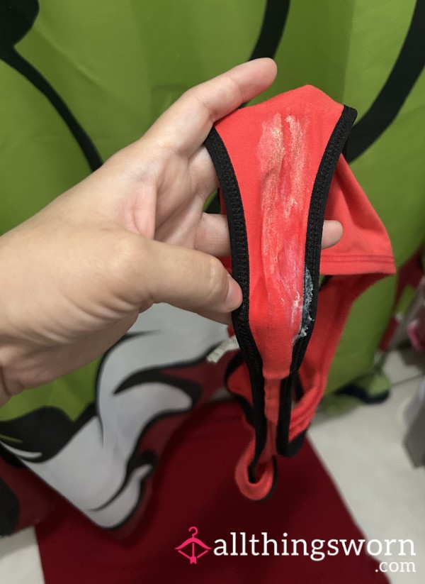 Red And Black Thong