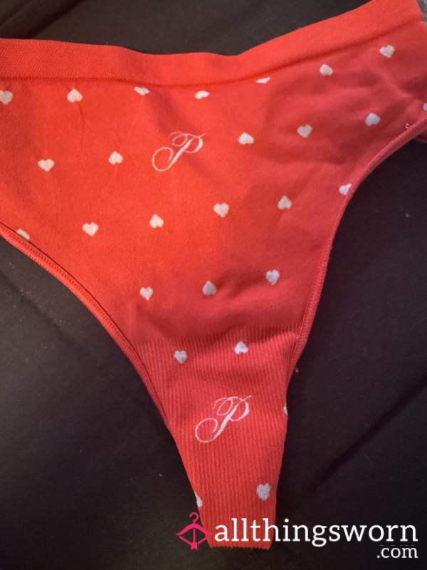 Red And Pink Heart Panties