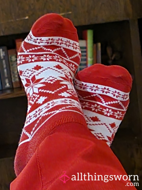 Red And White Socks