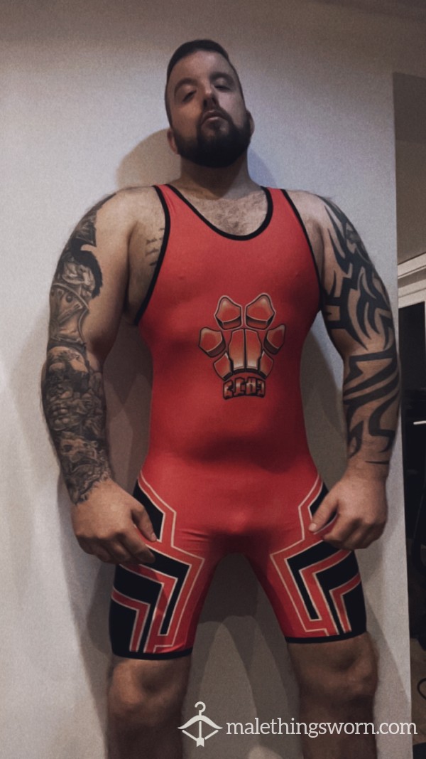 Red And White Wrestling One Piece