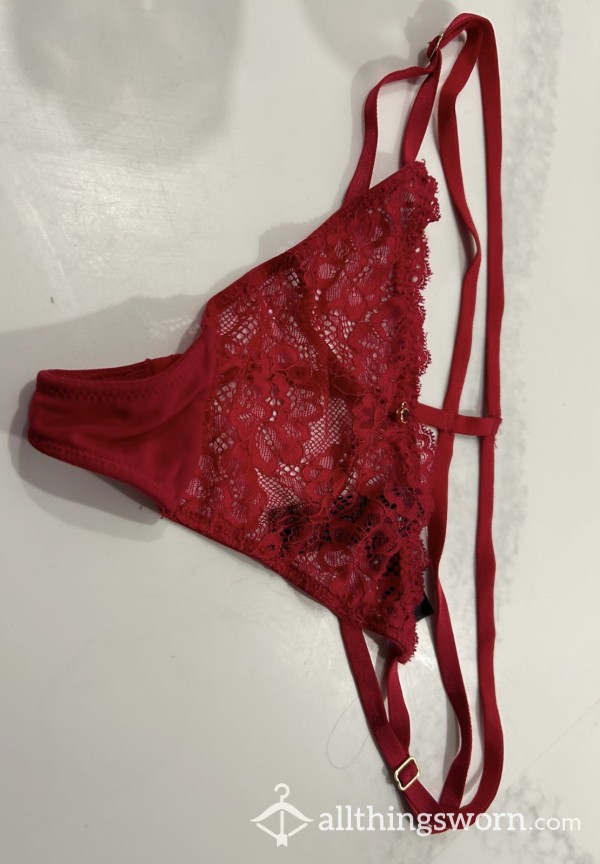 Red Ann Summers Thong - How Do You Want? Worn/Wet/after S**