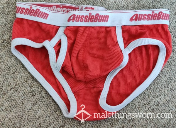 Red Aussieb*m Cla**ic Briefs - S