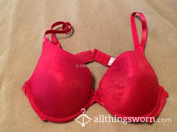 Red Brocade Bra