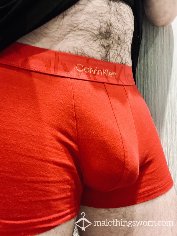 Red Calvin Klein Boxers (L)