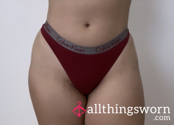 Red Calvin Klein Thong