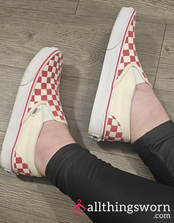 Red Checkered Vans