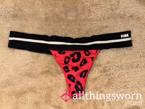 Red Cheetah Print Victoria's Secret Thong