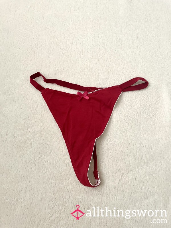 Red Cotton G String 💋 Boux Avenue