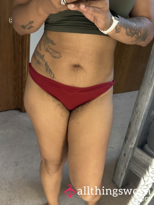 Red Cotton Thong