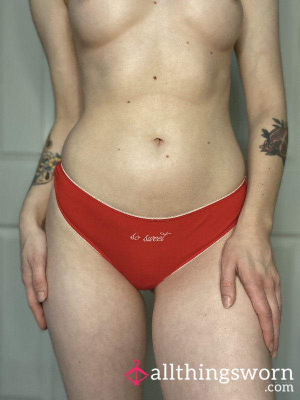 Red Cotton Thong - Available For Wears 🍓