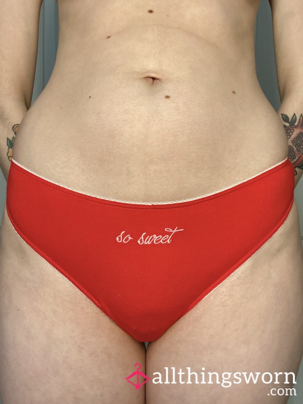 Red Cotton Thong - Available For Wears 🍓