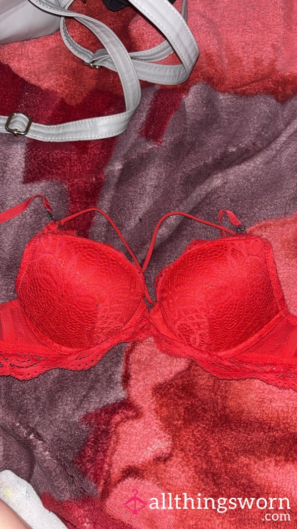 Red Cute Lace Bra