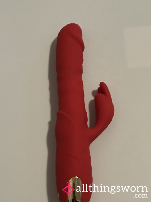 Red Di**o, Vibrator, AND Clit Stimulator!