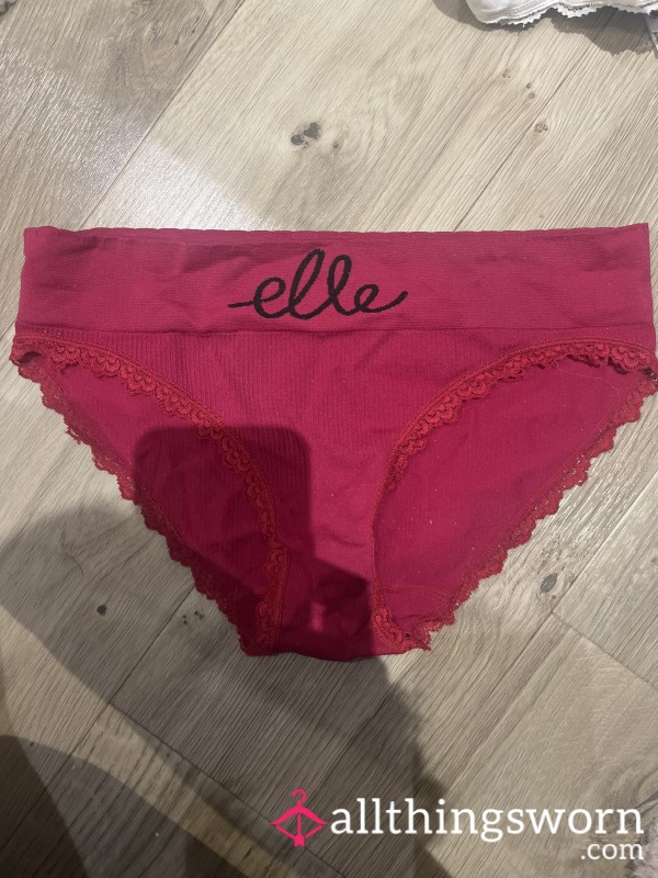 Red Elastic Panties