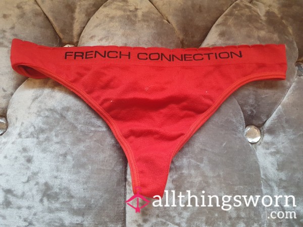 Red French Connection Thong Size S