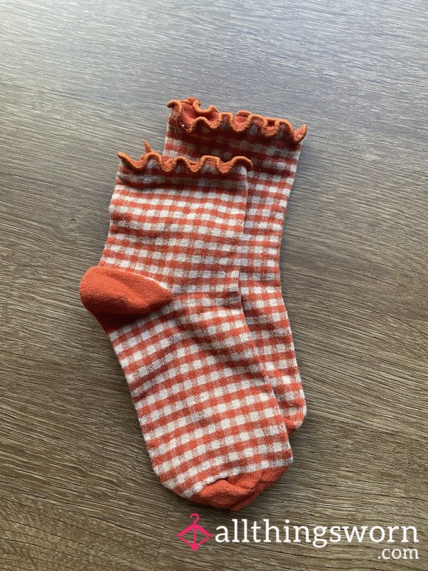 Red Gingham Socks