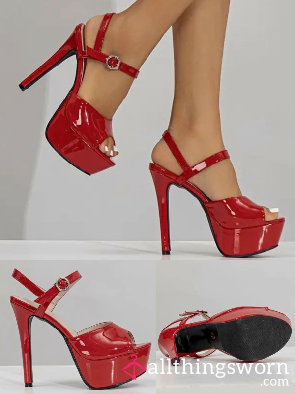 Red High Heel Sandals