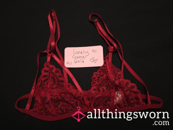 Red Lace Bra.