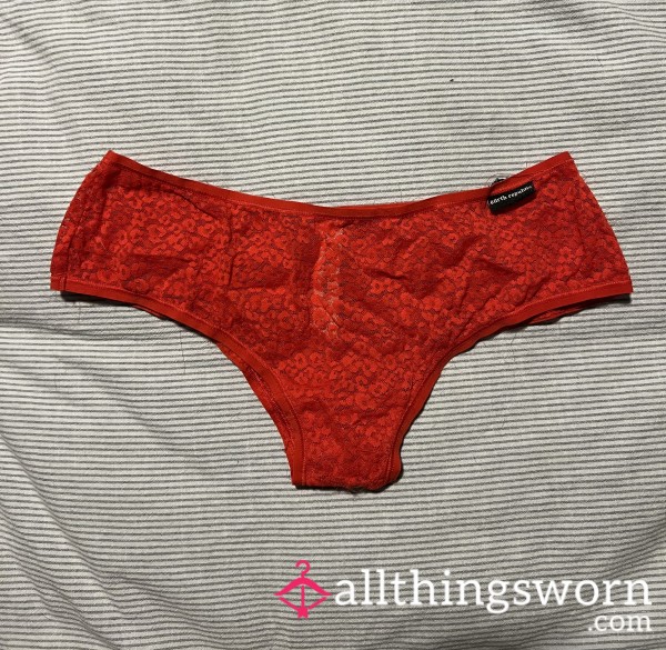 Red Lace Cheeky Panties