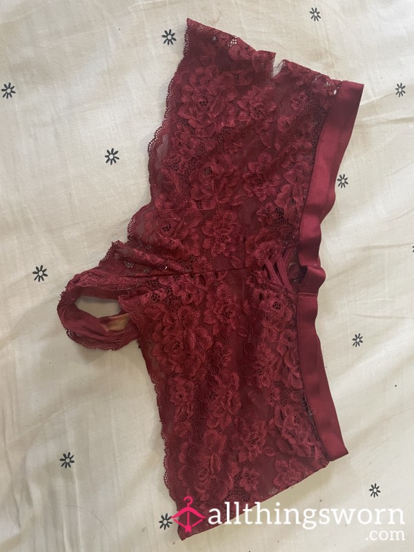 Red Lace Cheeky Panties