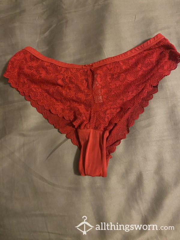 Red Lace Cheeky Panties