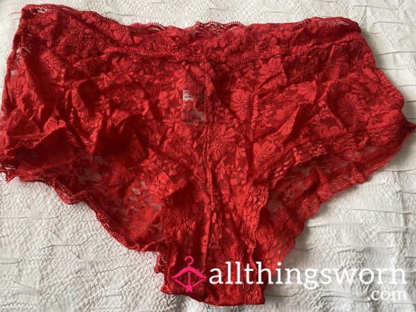 Red Lace Full Briefs