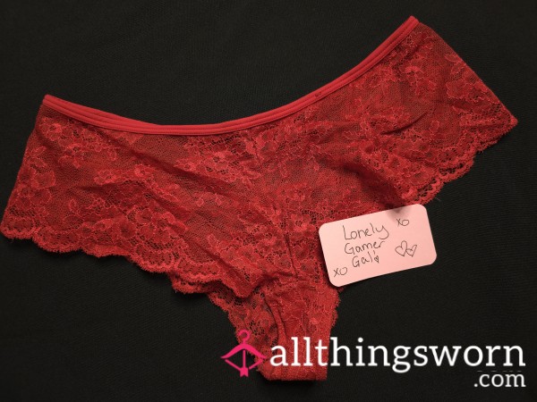 Red Lace Fullback Panties.