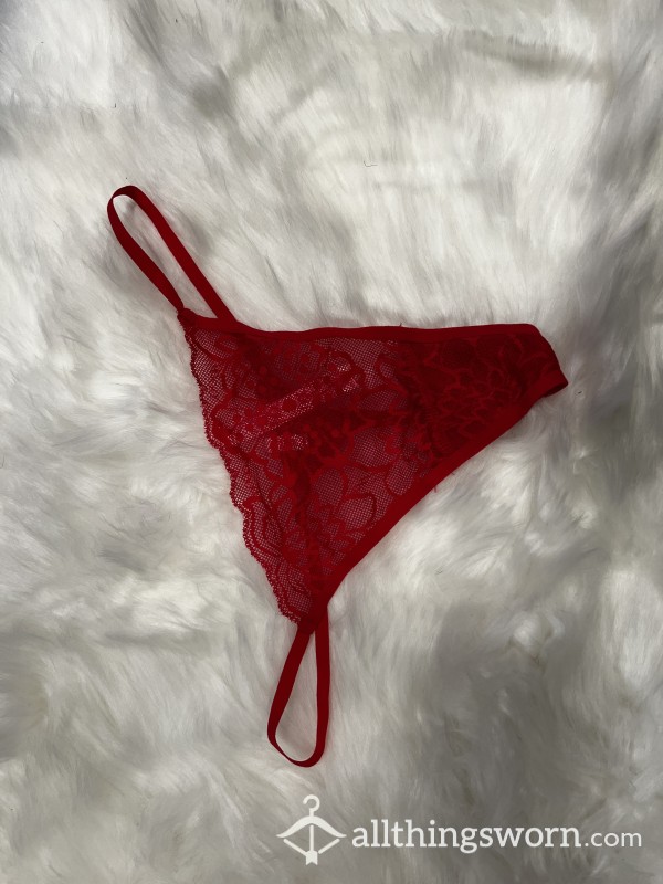 Red Lace G-String