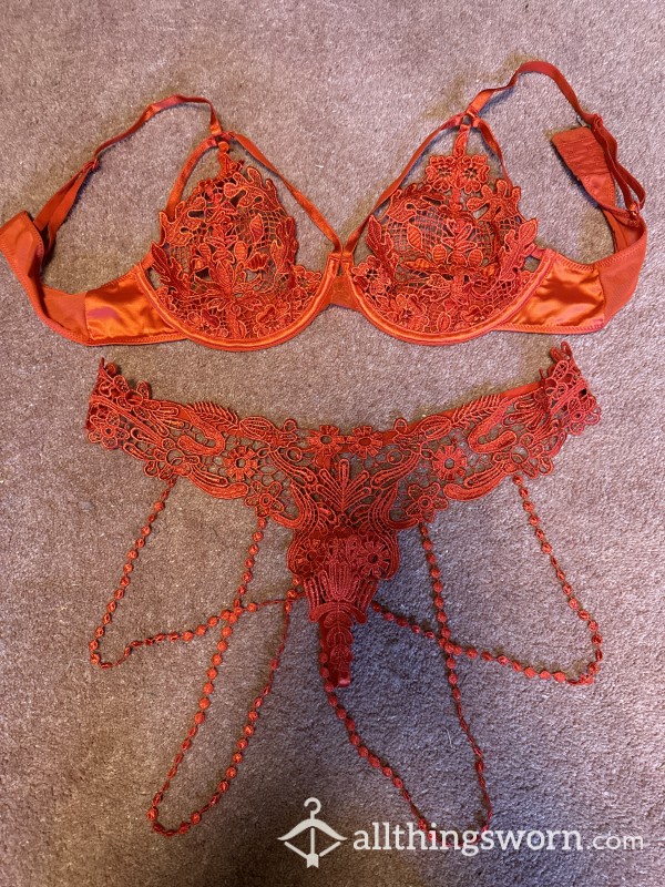 Red Lace Lingerie Set