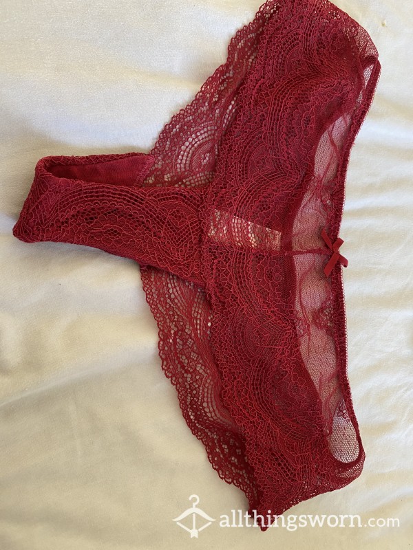 Red Lace Thong