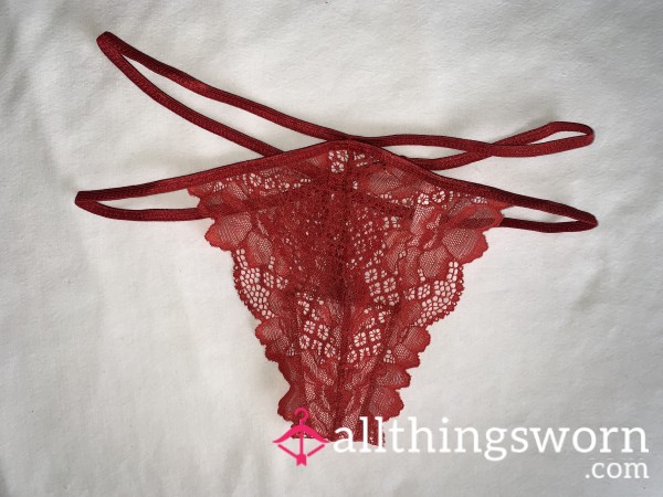 Red Lace Thong