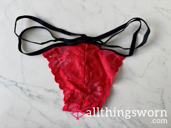 Red Lace Thong