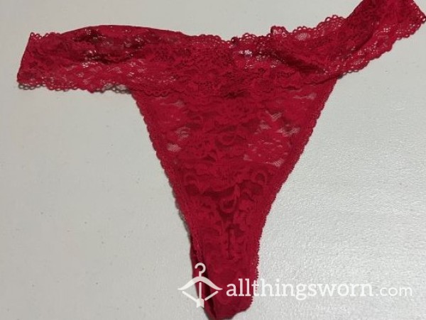 Red Lace Thong