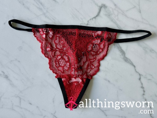 Red Lace Thong