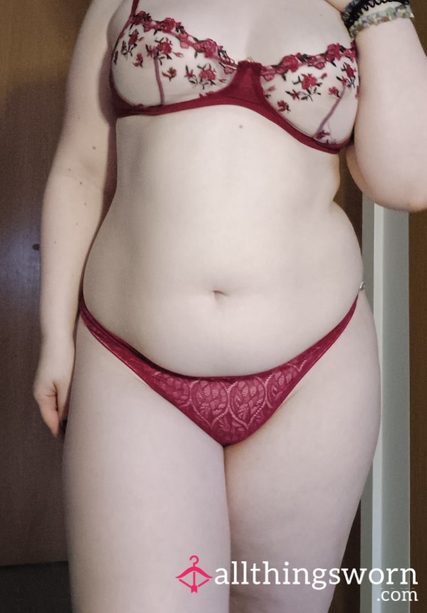 Red Lace Thong