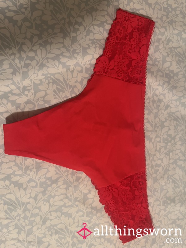 Red Lace Thong