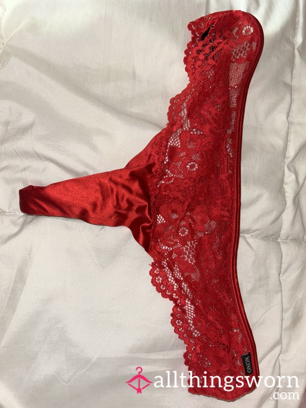 Red Lace Thong